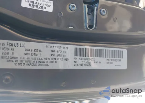 2019 Chrysler 300 Touring L from USA, damaged, VIN 2C3CCAAG3KH542511